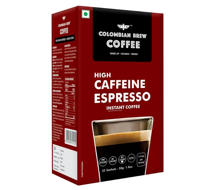 Colombian Brew High Caffeine Espresso Instant Coffee